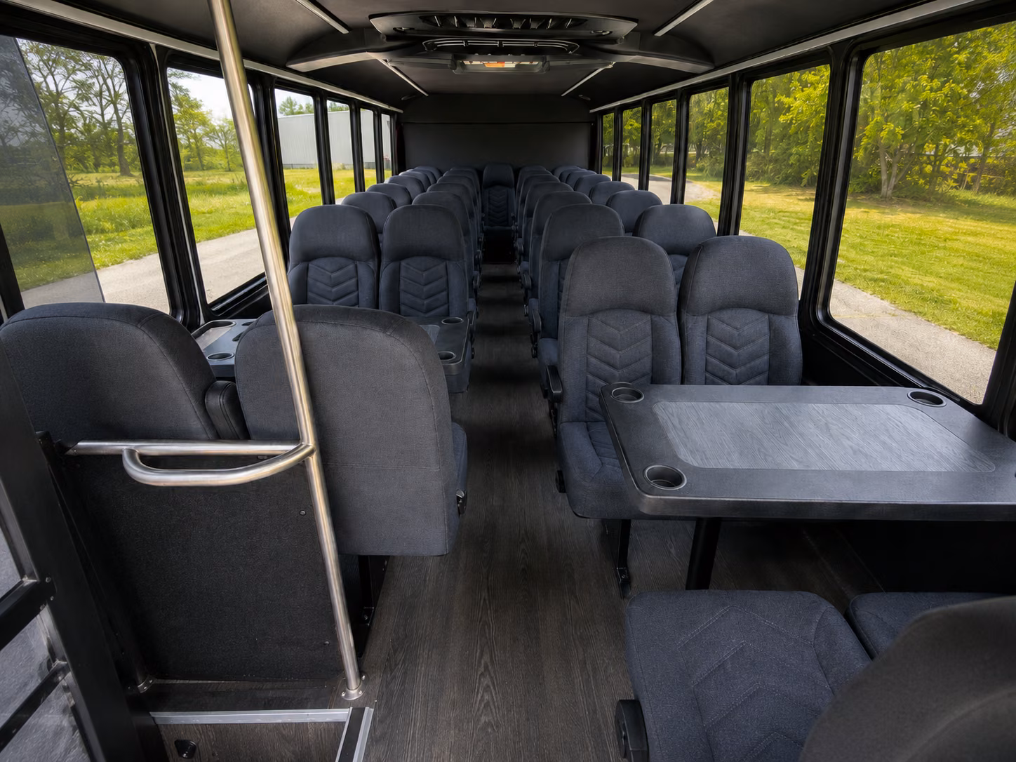 norman 18 passenger minibus inside
