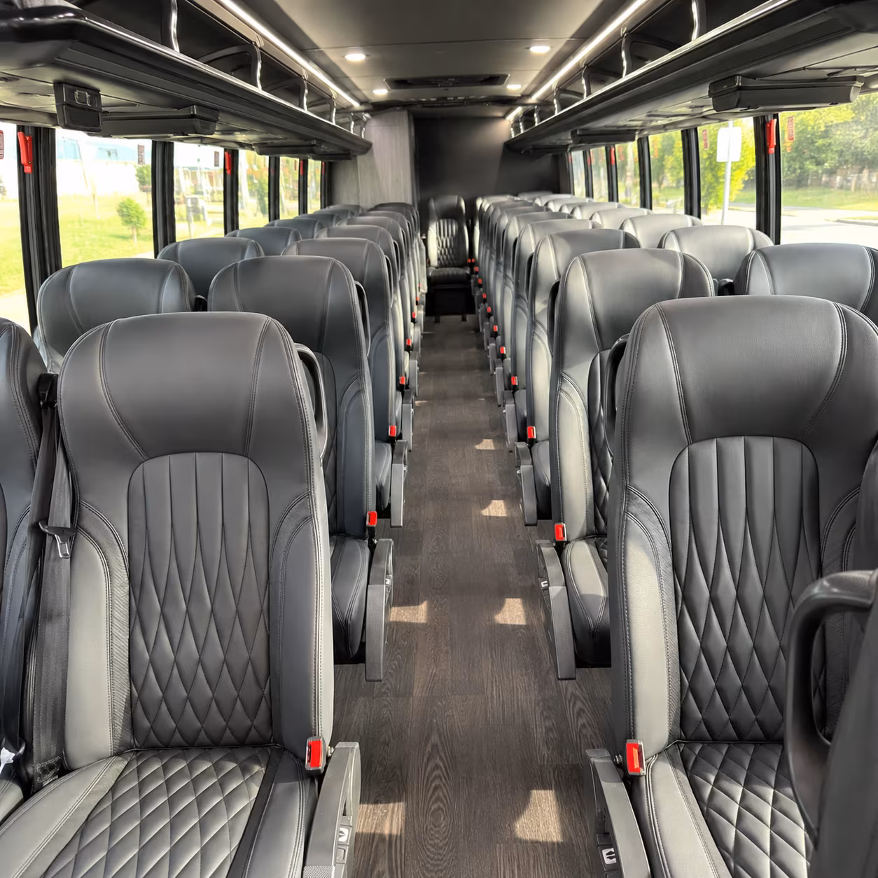 norman 25 passenger minibus interior