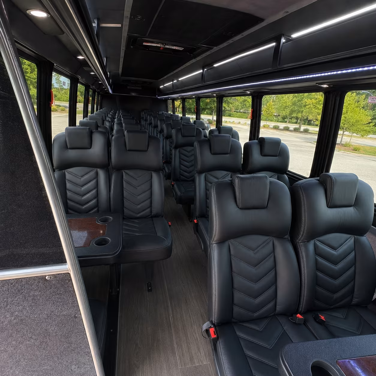 norman 28 passenger minibus interior
