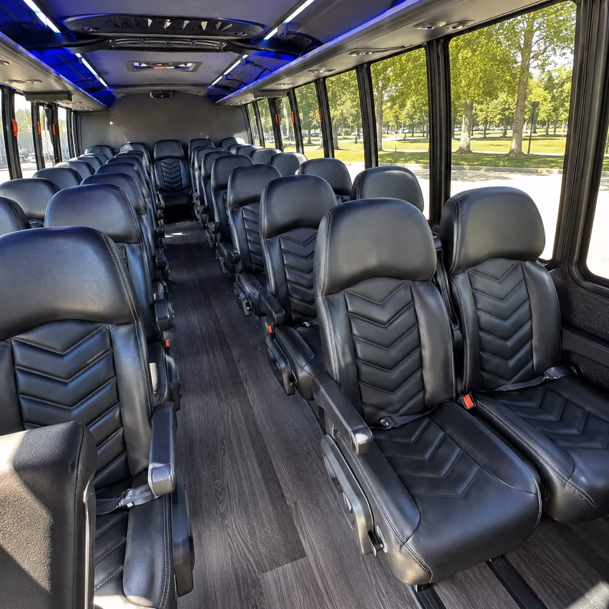 norman 30 passenger minibus interior