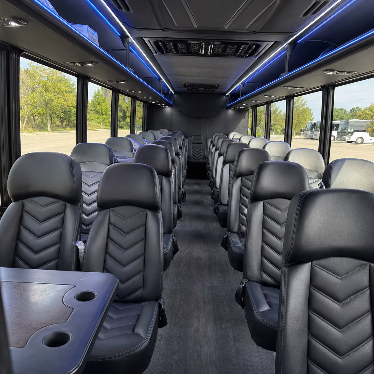 norman 35 passenger minibus interior