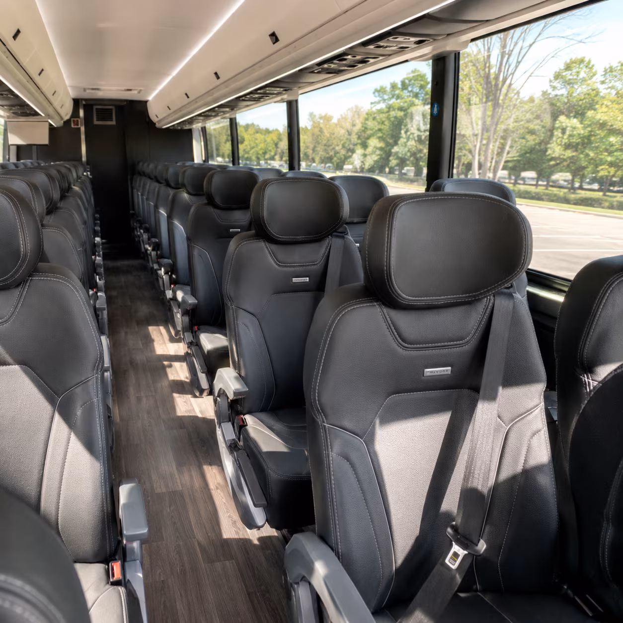 norman 56 passenger charter bus interior